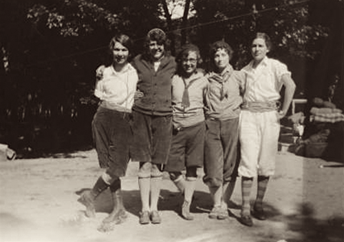 Girls in uniforms in 1927